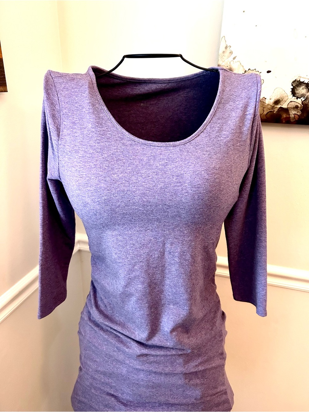 Isabel Maternity by Ingrid & Isabel Lavender Ruched Knit Dress